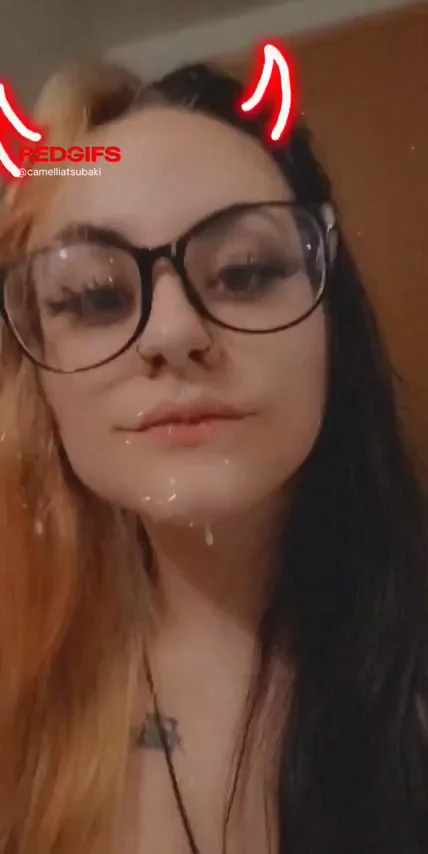 He missed my glasses and blasted me in the mouth but honestly not mad about it. I hope you enjoy watching the cum drip off my face :)