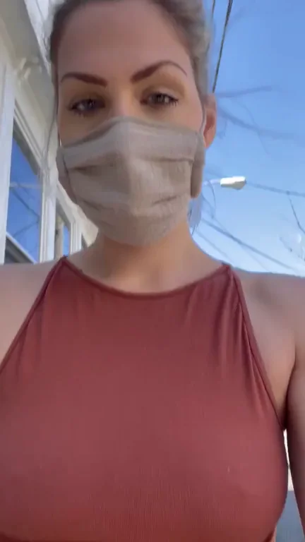 Public Walk? Watch Me Flash My Perky Tits 😈👅