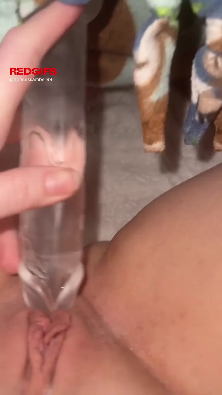 pussy gripping my dildo (I struggled a bit 🙈)