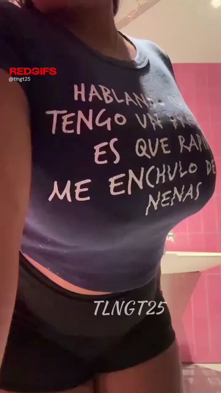 Club Bathroom Titty Drop Bombshell: Latina Slut's Massive Nenas Spill Out