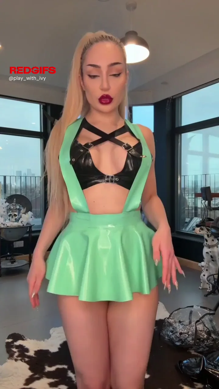 Touch My Shiny Latex Slut or Just Drool? 😈💚