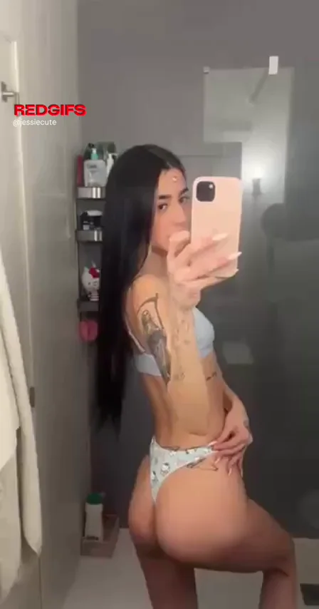 Petite 18yo Latina Slut Teasing Her Juicy Ass in Sheer Lingerie