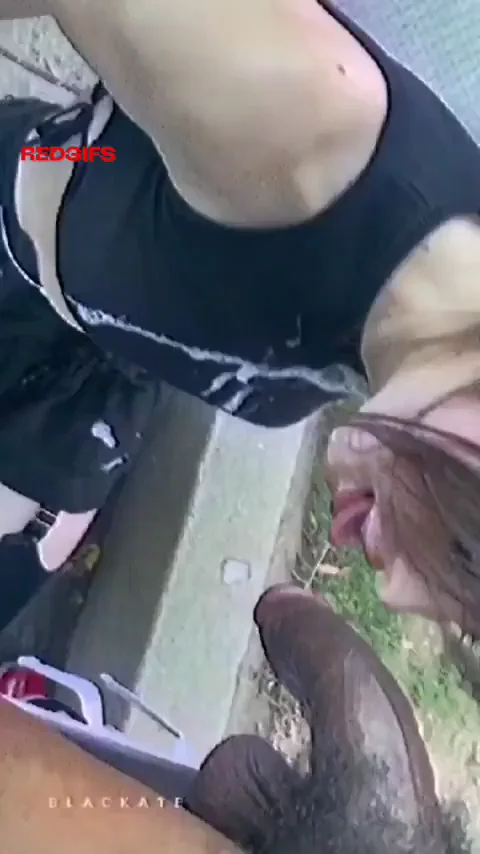 🔥 Mystery Brazilian Slut Sucking Thick Black Cock Outdoors 😈🍆
