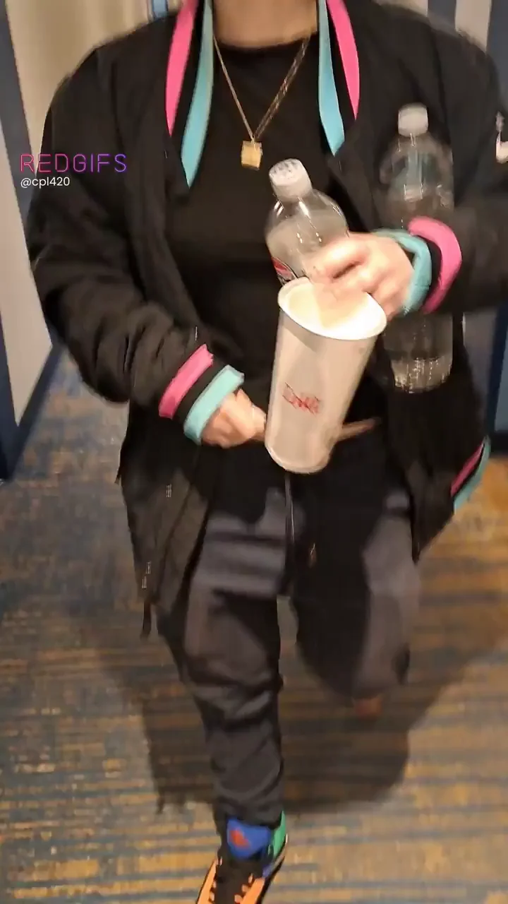 Hotel Flasher Slut Teasing in Tracksuit