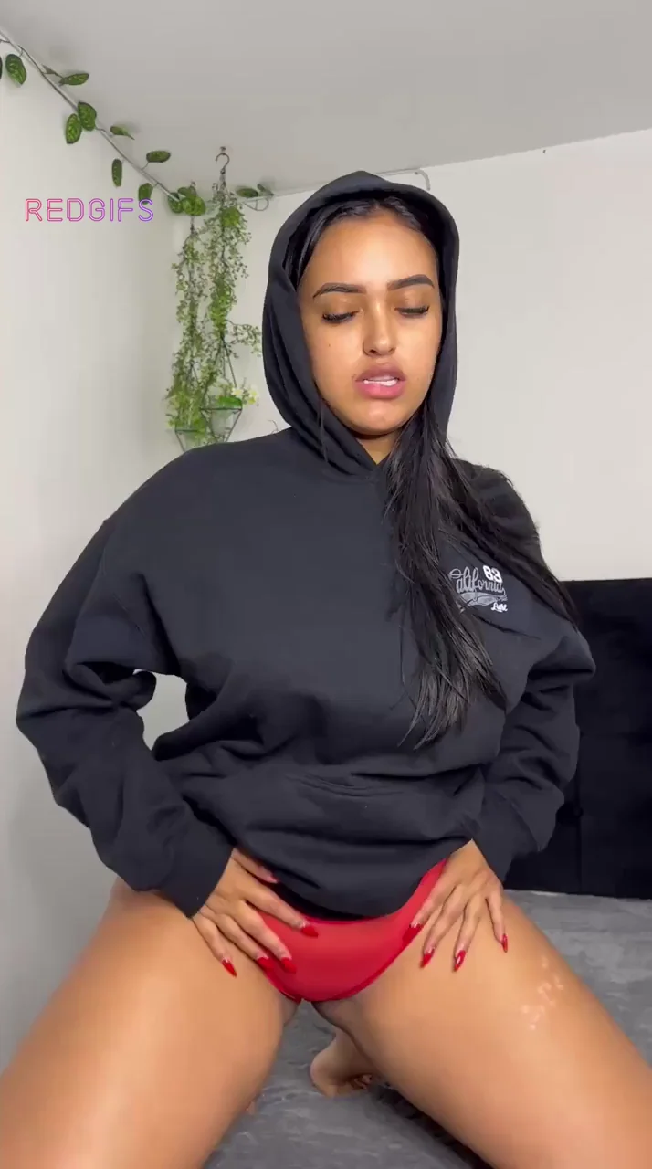Cute Latina Teen's Hoodie Tease with Massive Tits & Thicc Thighs