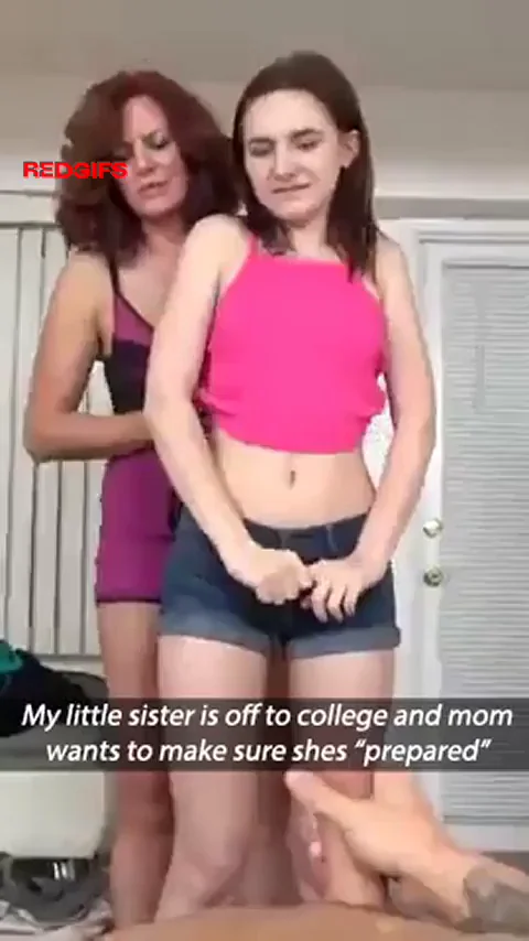Mom and I preparing my sister for college