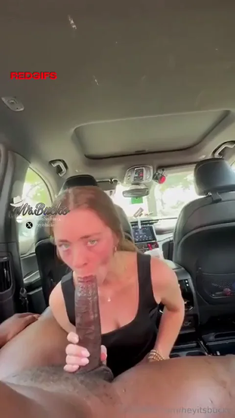 Blonde BBC Slut Finds Monster Cock in Backseat 🚗🍆💦