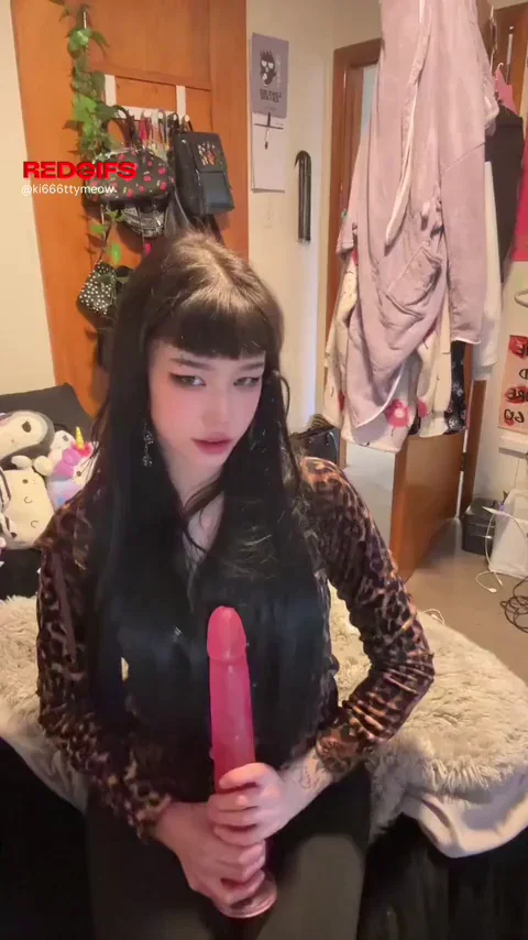 Goth Babe's 14-Inch Cock Tease 😈🍆💦