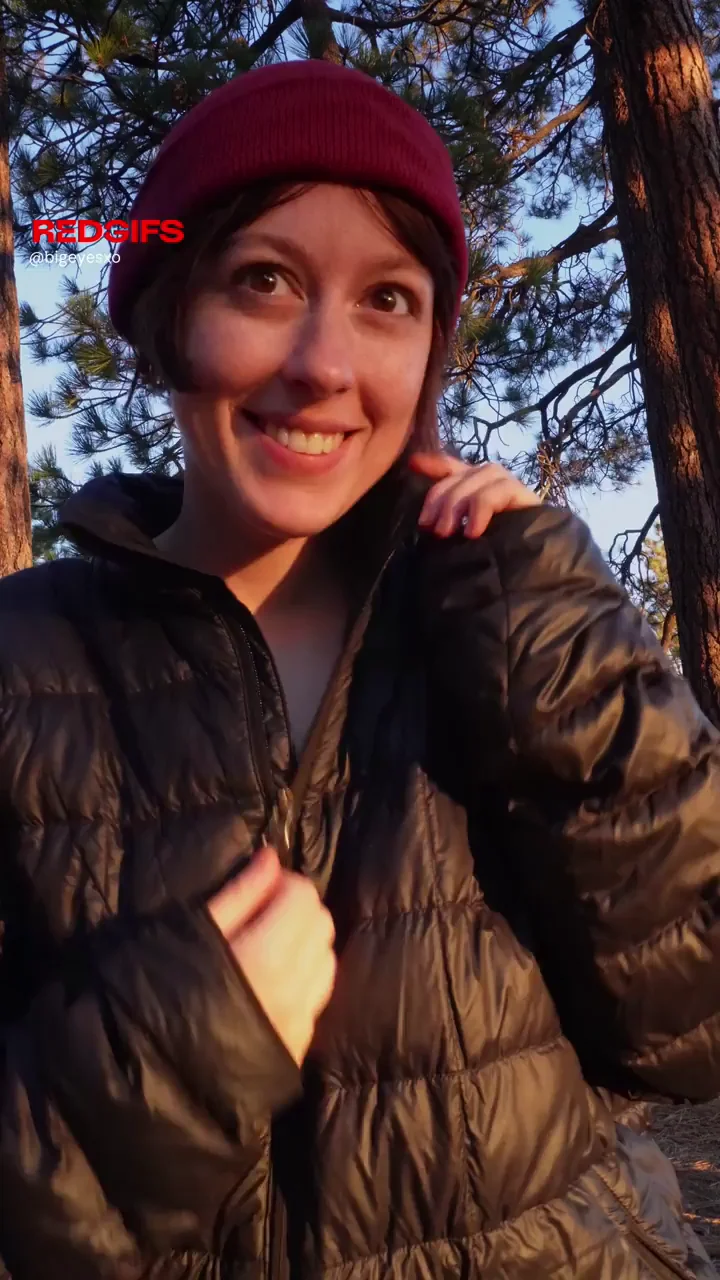 natural boob reveal out in nature