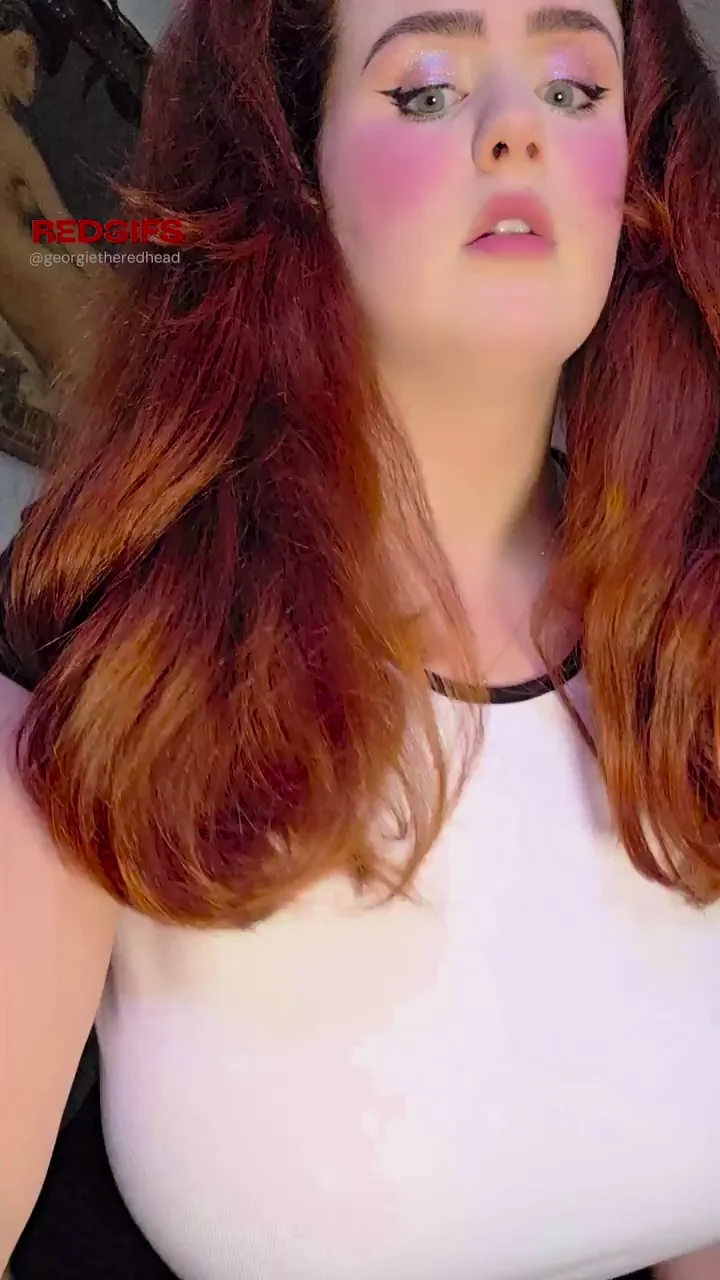 🔥 Stop Everything! Redhead Pigtail Slut Drops Her Massive Tits 🍈🍈