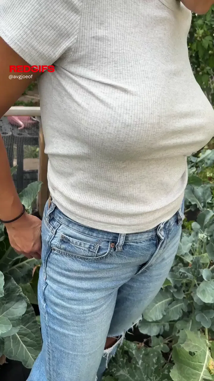 Garden Distraction: Latina MILF's Massive Tits Teased 😈🍈🍈