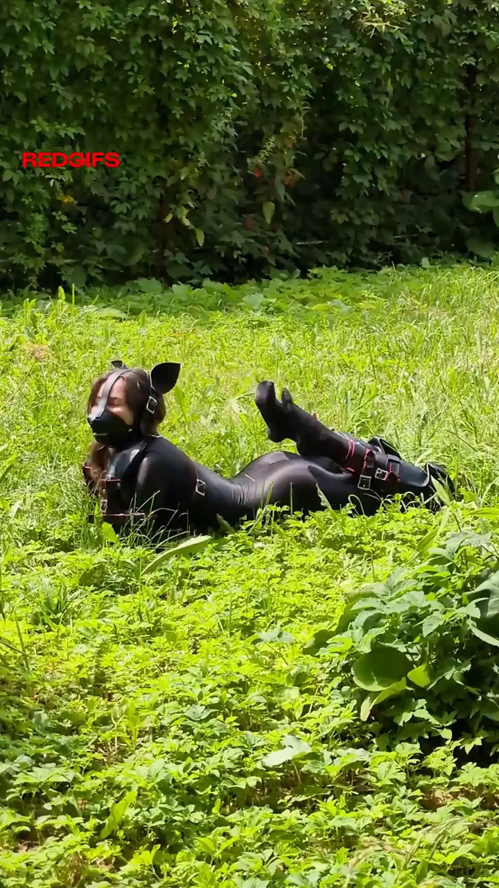 Naughty Puppy Slut Runs Wild in Grass Then Collapses Exhausted 🐶🔥 [F]