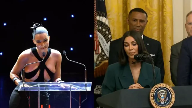 Kim K's Epic Tits Out at Hollywood Awards & White House 😍🍑💦