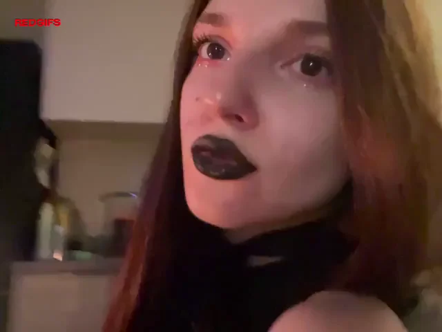 Braceface Goth Teen Slut Acting Naughty on the Couch 😈🦷