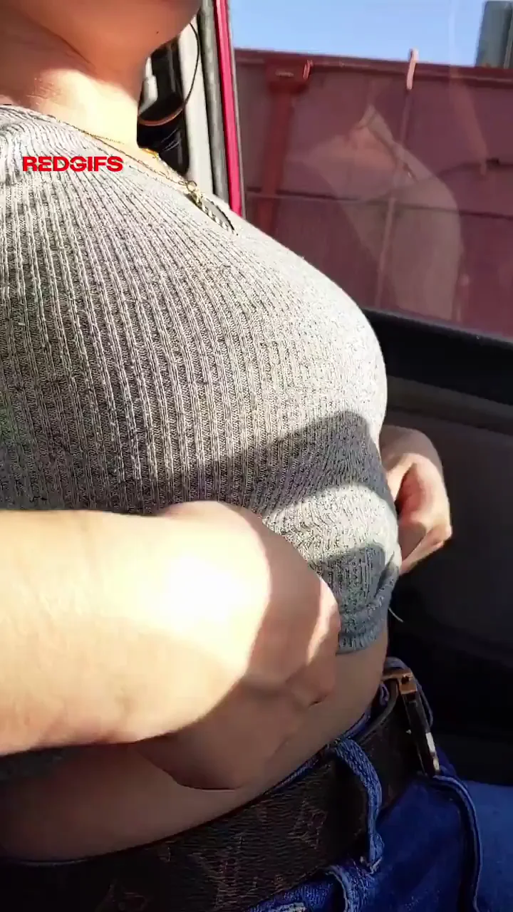 Gravity? What Gravity? 😜🍈🍈 Big Tits Defy Physics in Public Flash 🔥