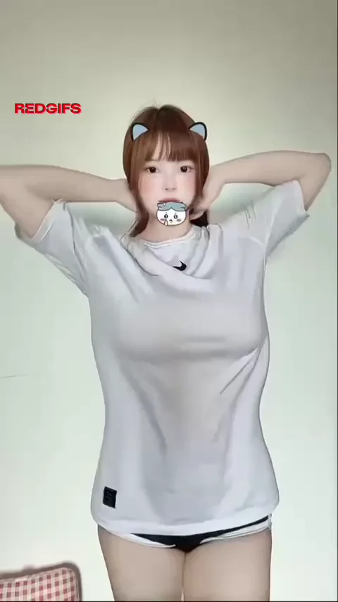 Obsessed with These Tiny Shorts on My Busty Asian Tits 😍🍑