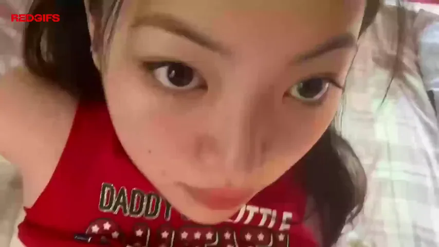 Taking her white boyfriends cum like a good girl