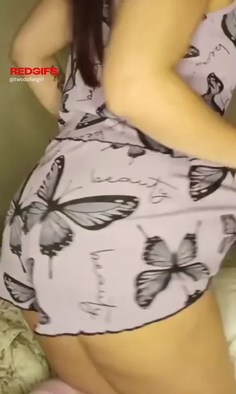 🍑 Do You Like My New Slutty Butterfly PJs? Thick Ass Tease! 🔥