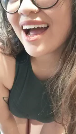 First Epic Titty Drop 😍💦 Glasses Slut Bounces Those Jugs!