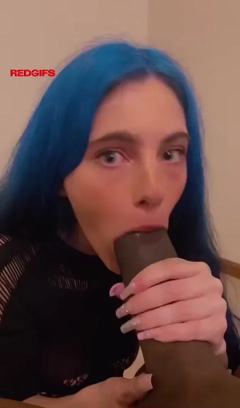 That stare into her eyes when sucking a BBC shows how good slut my gf is