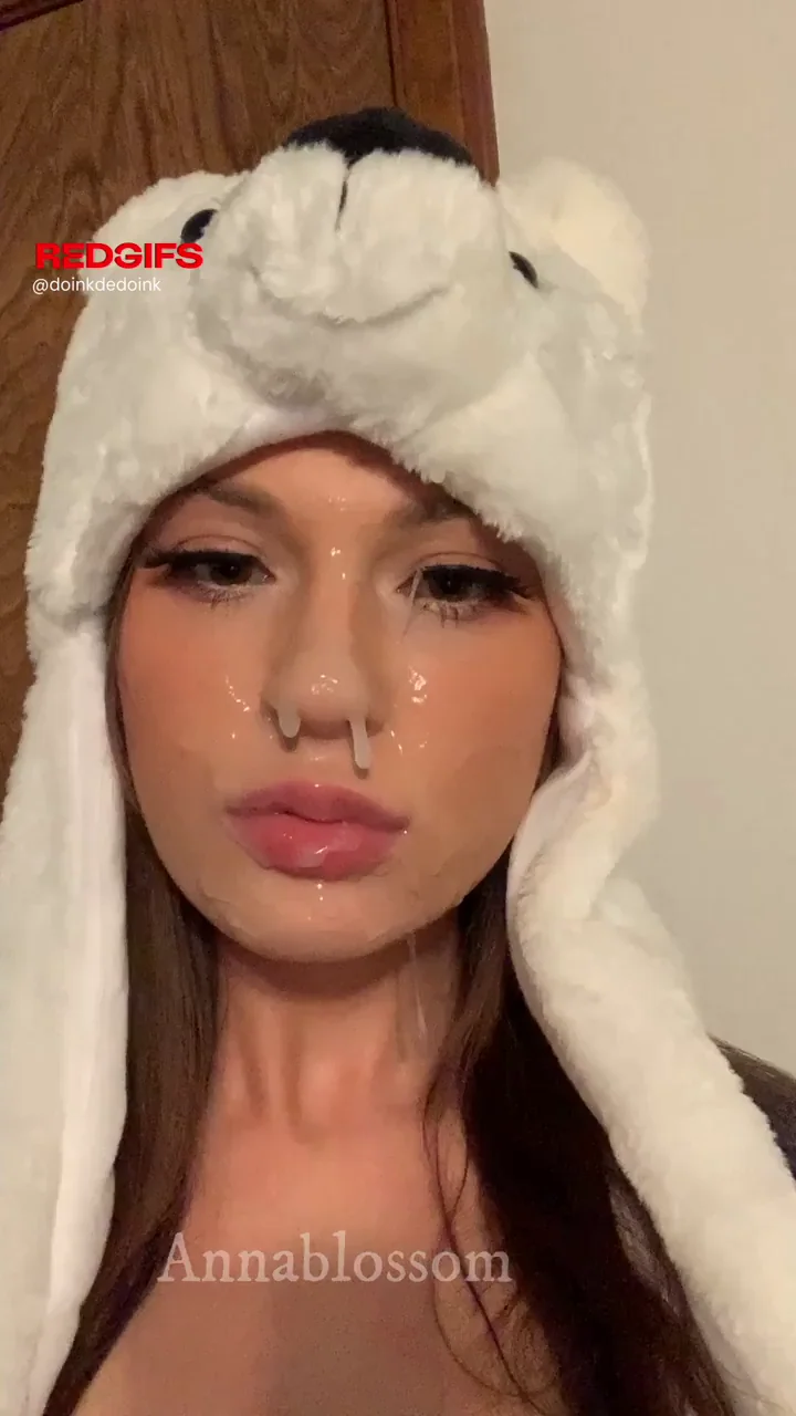 all over her face