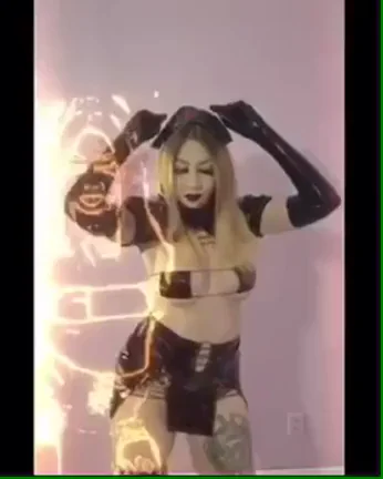 Zero Two Dance Tease: Tattooed Slut's Topless TikTok Twerk