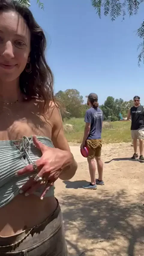 I went to play disc golf with the boys