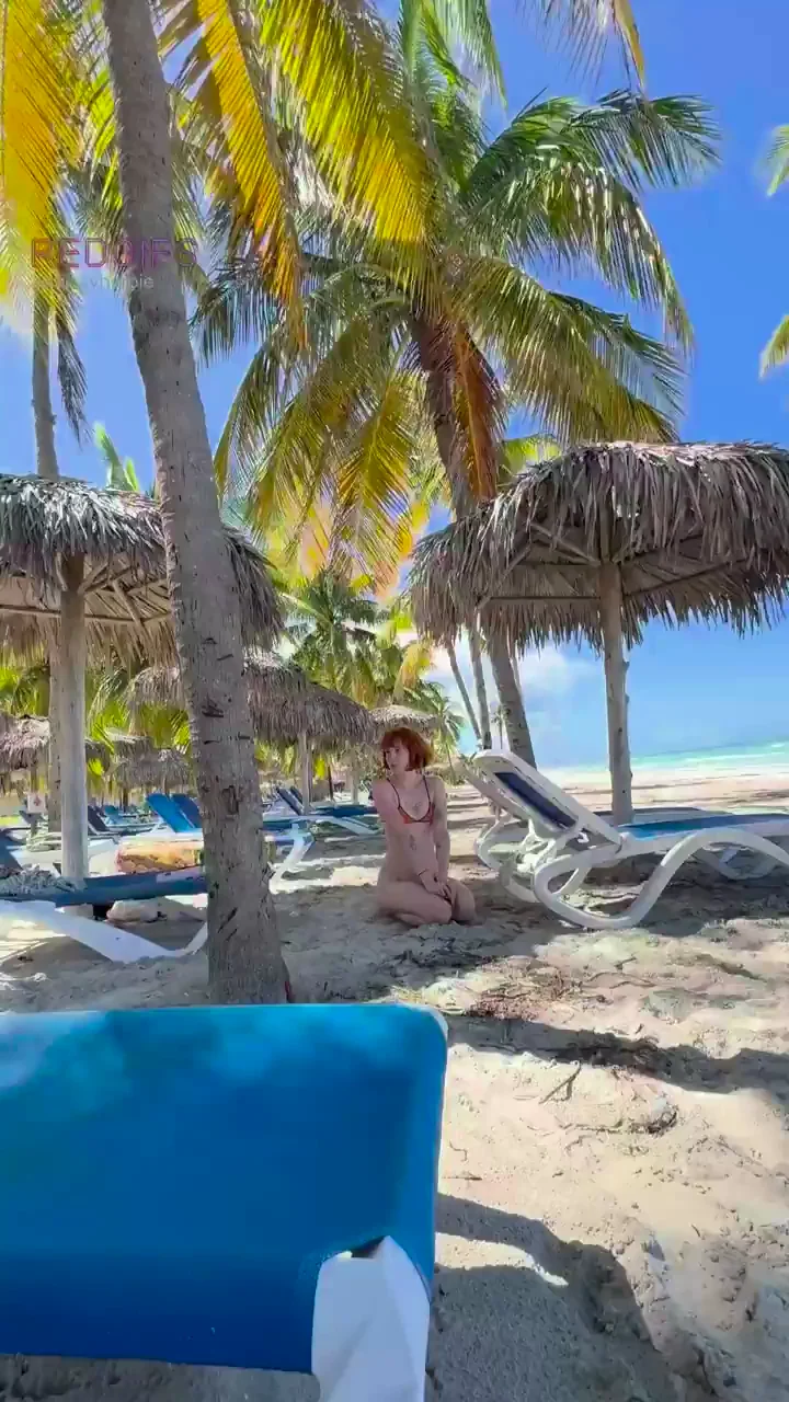 I'm shy on the beach