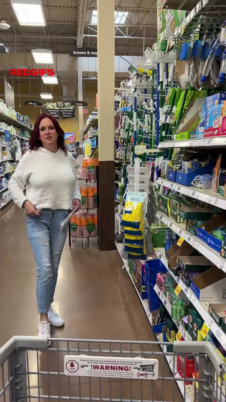 😈 Grocery Store Flasher Slut: Big Tits Out 'Haha Is That Bad?' 🍑💦