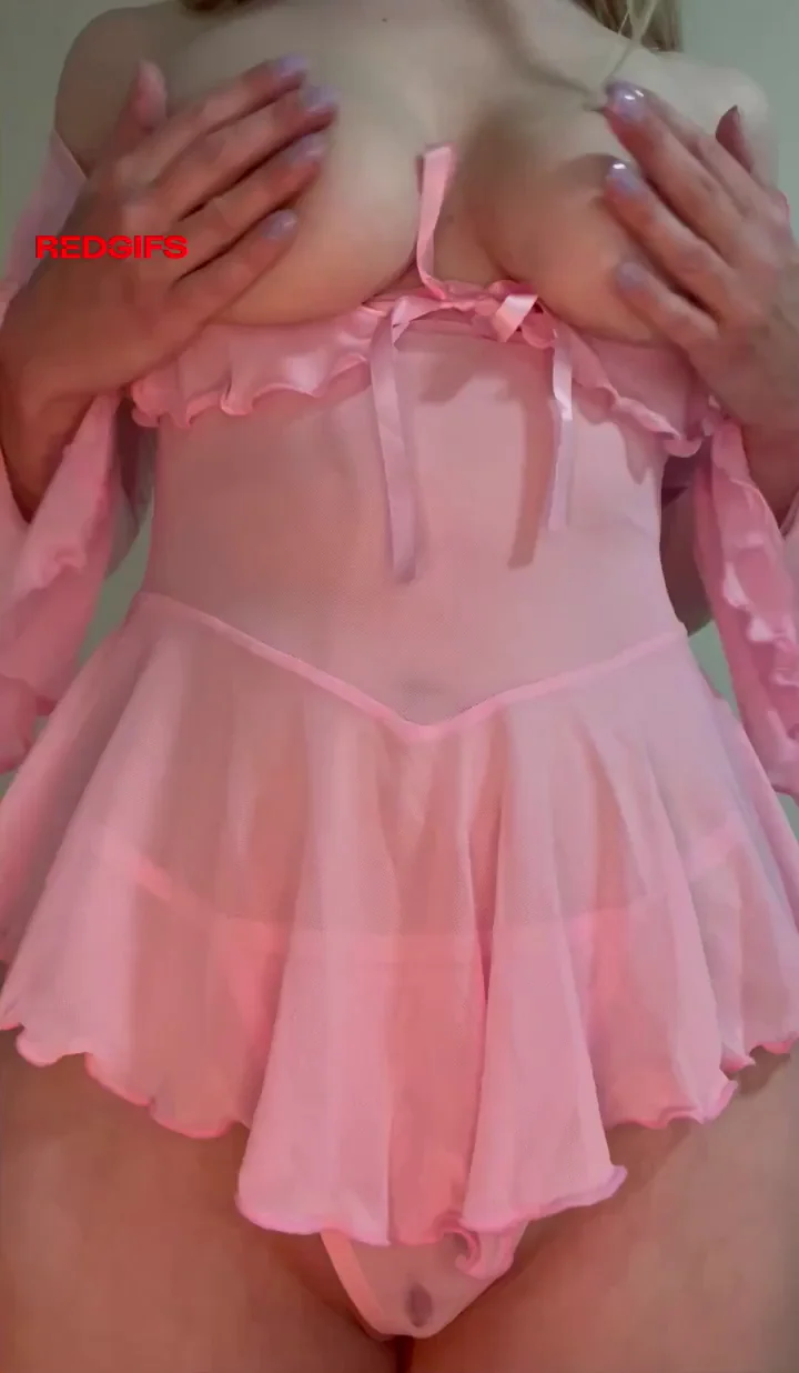 Soaked Pink Sheer Teddy Tease 💦👙