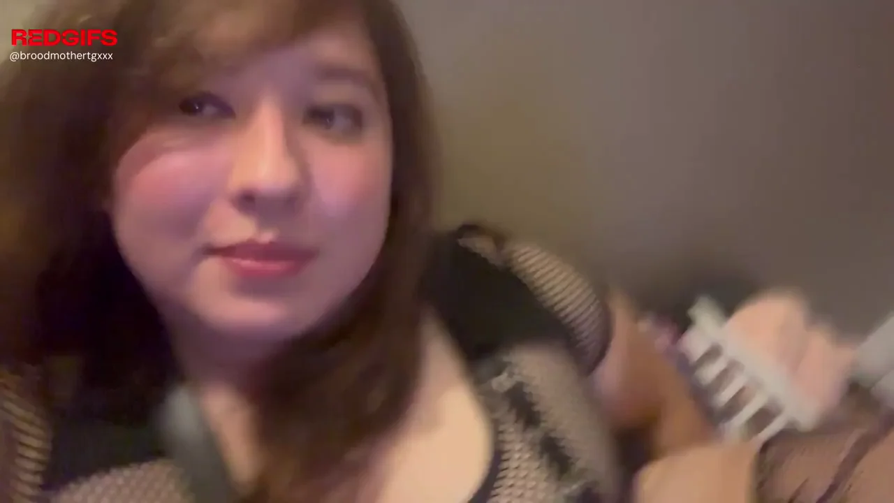 Chastity Caged Trans Slut Fucks Herself with Massive Pink Bowling Ball Dildo