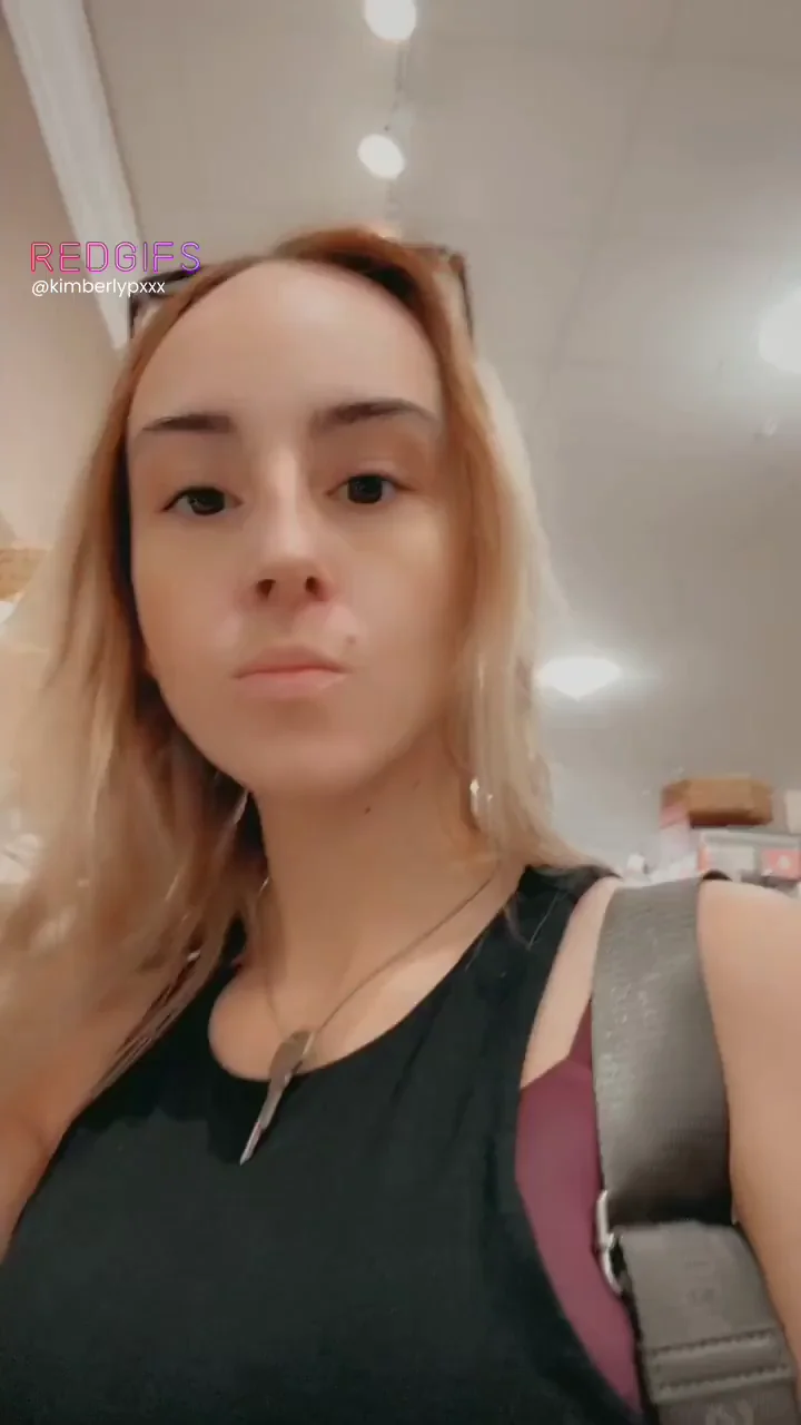 Couldn’t resist showing off my tits while out shopping [gif]