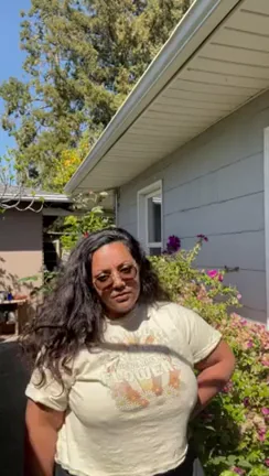 Curvy Latina Dyke Teasing in the Sunshine