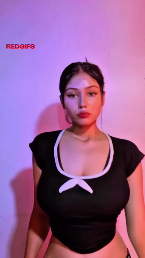 🍒 Super Tight Shirt Can't Hide Indian Busty Babe's Massive Tits 🔥