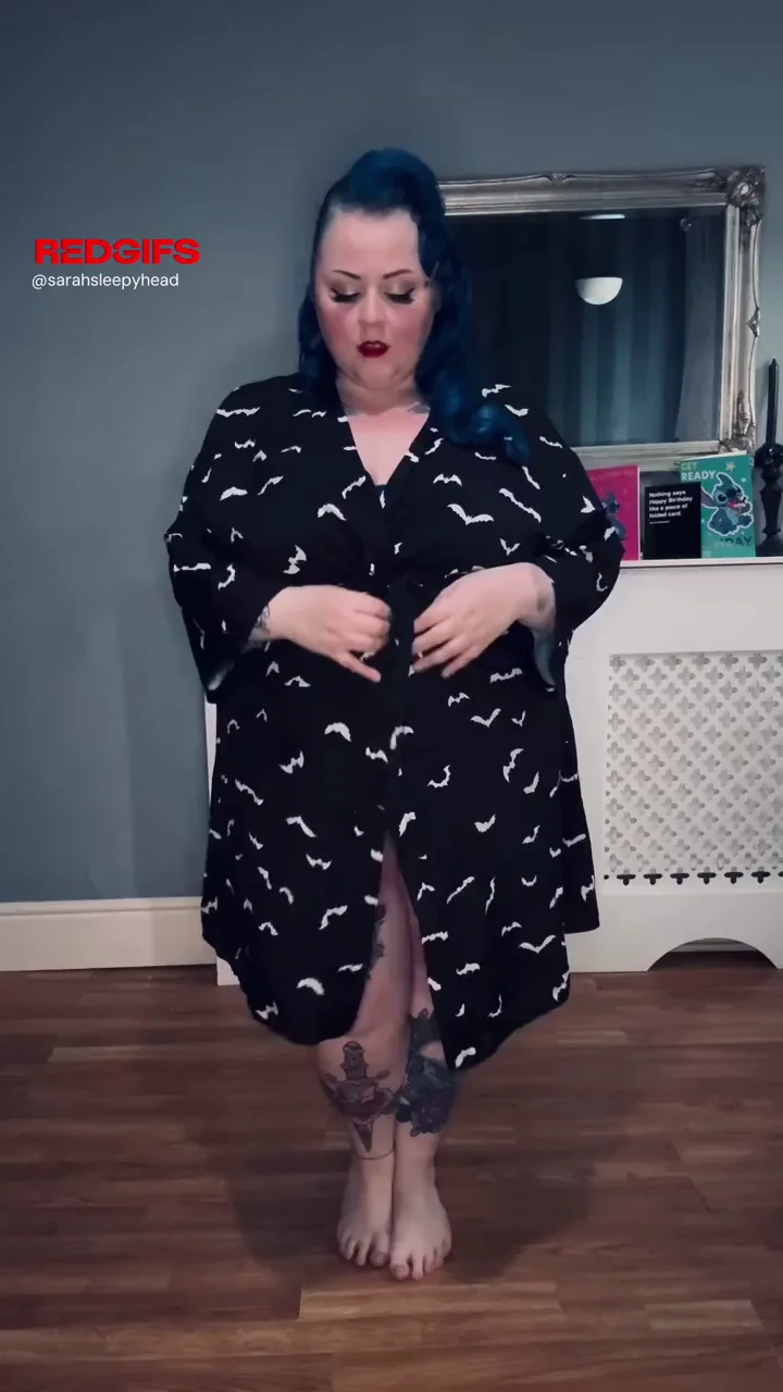Birthday Lingerie Tease: BBW Goth Babe Shows Off Her Massive Tits! 🔥👙