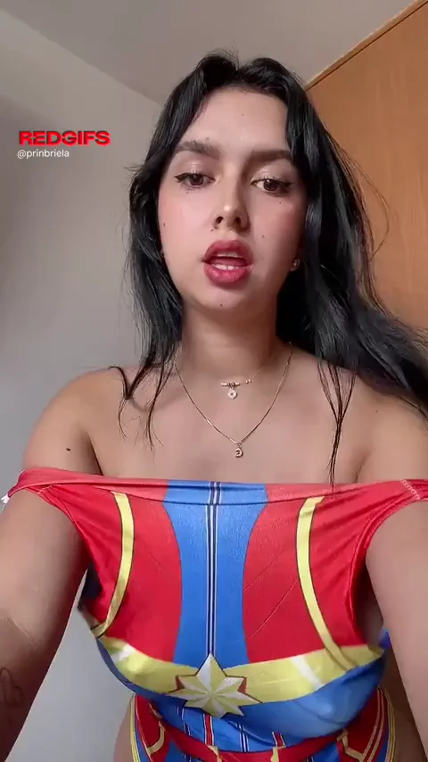 Spoiled Latina Captain Marvel's Massive Tits Bounce Fest