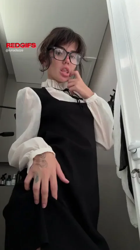 Shy-Tattooed College Slut Drops Dress & Flashes Inked Tits & Tight Pussy 😈🔥