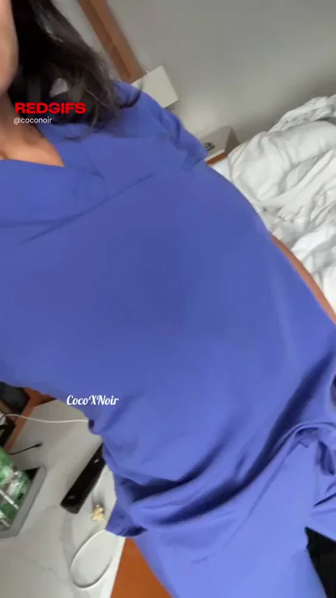 can you believe those scrubs can hide those massive nipples?
