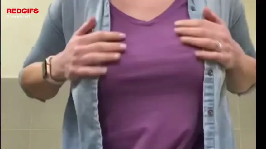 Ginger MILF Teases Slow Strip & Nipple Reveal 😈🍒
