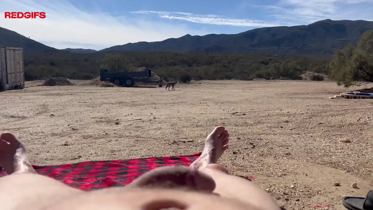 Tanning w/ Coyote (51, 6', 170lbs)