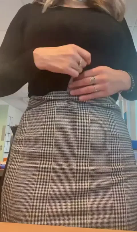 Sharing my tits at work