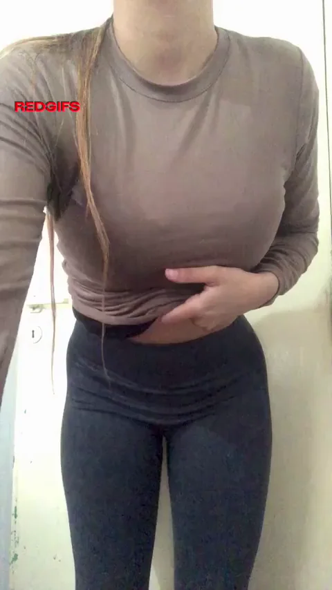 My gym day was very hard, my tits sweat