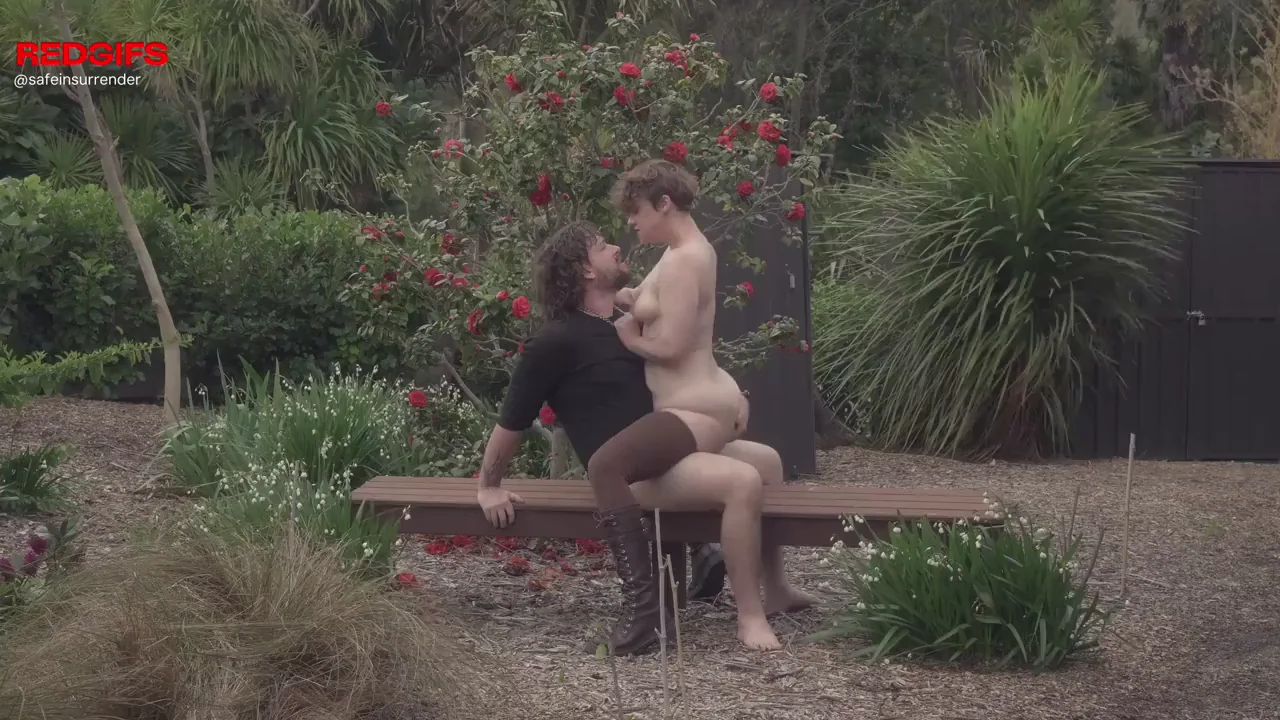 Passionate, playful moments in the rose garden
