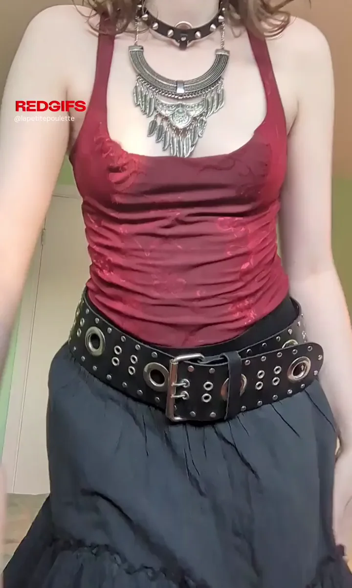 Petite Goth Slut Teases Puffy Titties & Hairy Pussy Reveal 🔥👻