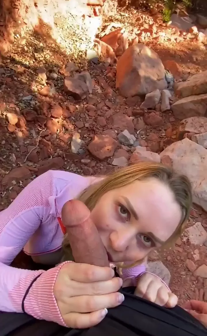 Mia Malkova Slurps Cock Outdoors in Public 🔥🍆💦