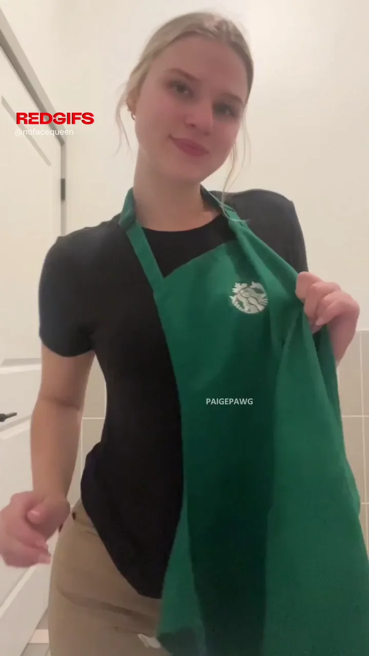 Starbucks Slut Strips Down on Break for Your Creampie Load