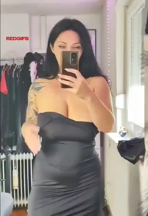 Slowly peeling my dress off may not be the most perfect view but would it still make you hard 😇
