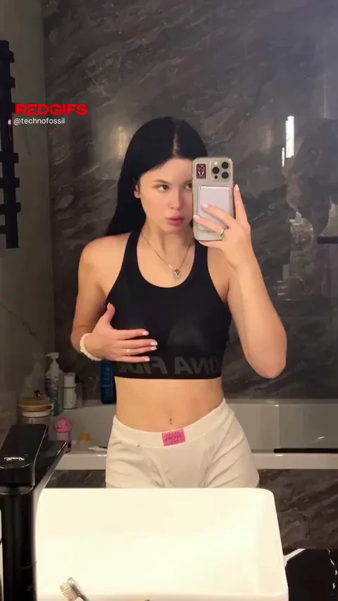 Tease Queen's Mirror Flex: 'Dig My Slutty Curves?'