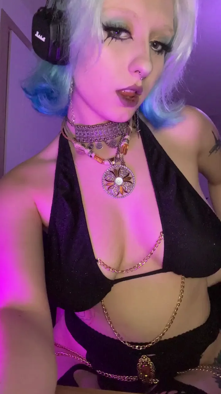 Thick Goth GF Tease with Massive Tits