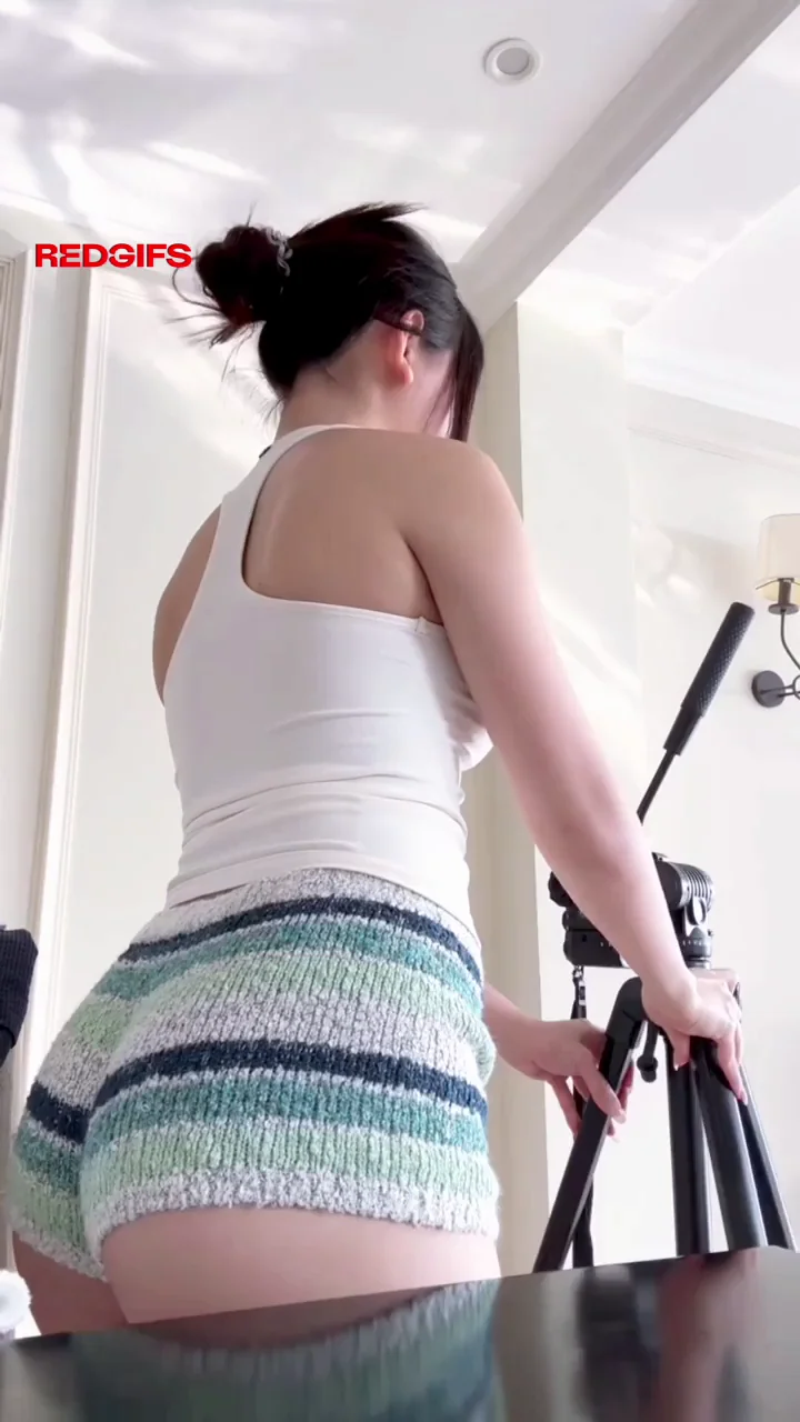 🍑 Bending Over My Phat Asian Ass in Tight Shorts – You Still Watching? 😈